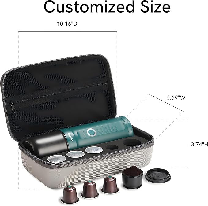 OutIn Nano Portable Electric Espresso Machine with Carrying Bag