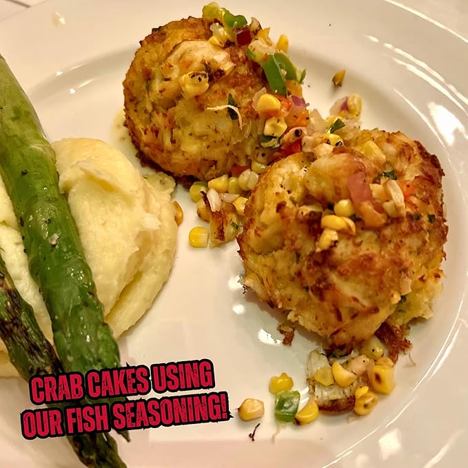 Fish Seasoning | Premium Seafood seasoning w/gourmet spices and natural lemon flavor | Runnin??Wild Foods, 5.7 ounces