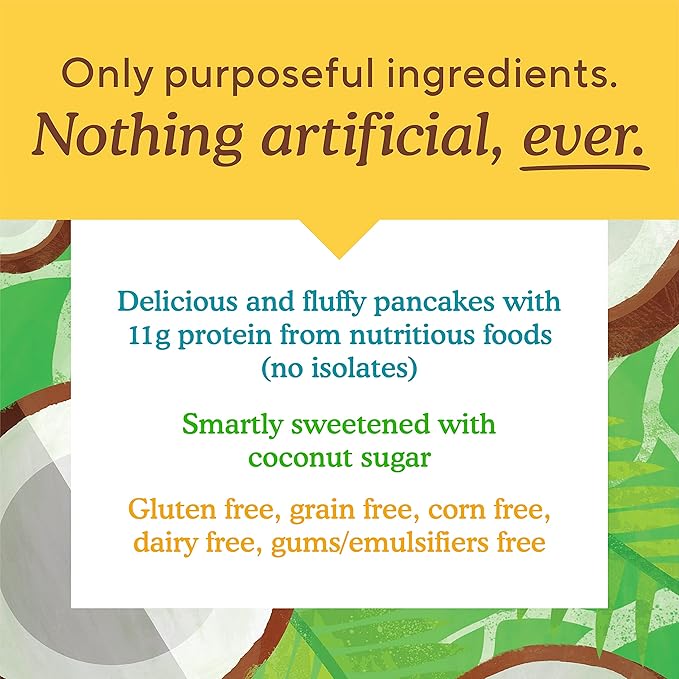 Simple Mills Just Add Water Almond Flour Pancake Mix, Original Protein - Gluten Free, Plant Based, Paleo Friendly, Breakfast, 10.4 Ounce (Pack of 6)