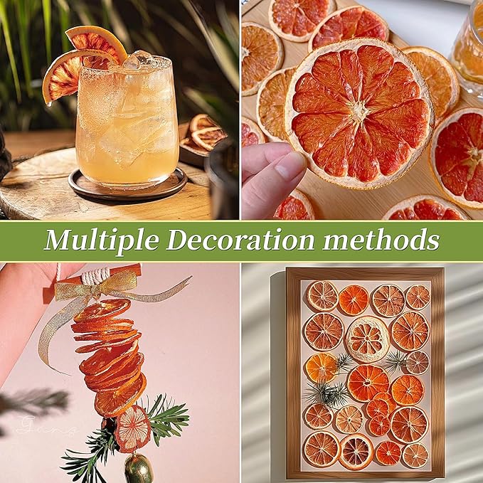 iGAOZM Dehydrated Blood Orange Slices,7.05oz/200g,Dried Blood Orange Slices for Cocktails,No Sugar Added,Dried Citrus Fruit,Dry Orange Wheels For Drink,Cake Decoration,Baking,Crafts