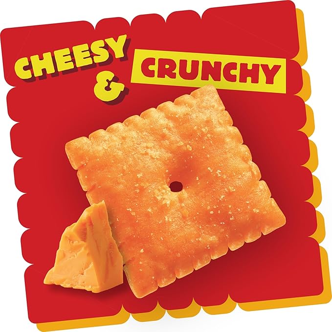 Cheez-It Cheese Crackers, Baked Snack Crackers, Lunch Snacks, Grab n' Go, Extra Cheesy, 6.75lb Case (36 Pouches)