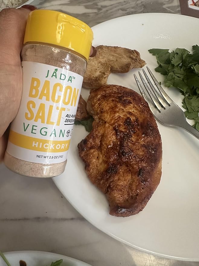 Jada Spices Hickory Bacon Salt - Vegan Bacon Seasoning Salt, Sweet Mesquite Flavor | Gluten-Free, Flavored Salt for Chicken, Veggies, Steak