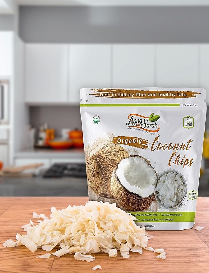 Anna and Sarah Organic Coconut Chips in Resealable Bag, 3 Lbs