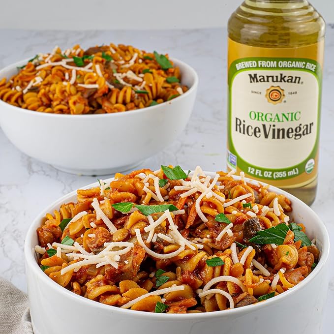 Marukan Organic Unseasoned Rice Vinegar for Enhancing Flavor & Cooking, USDA Organic, Marukan Rice Vinegar (24 fl oz)