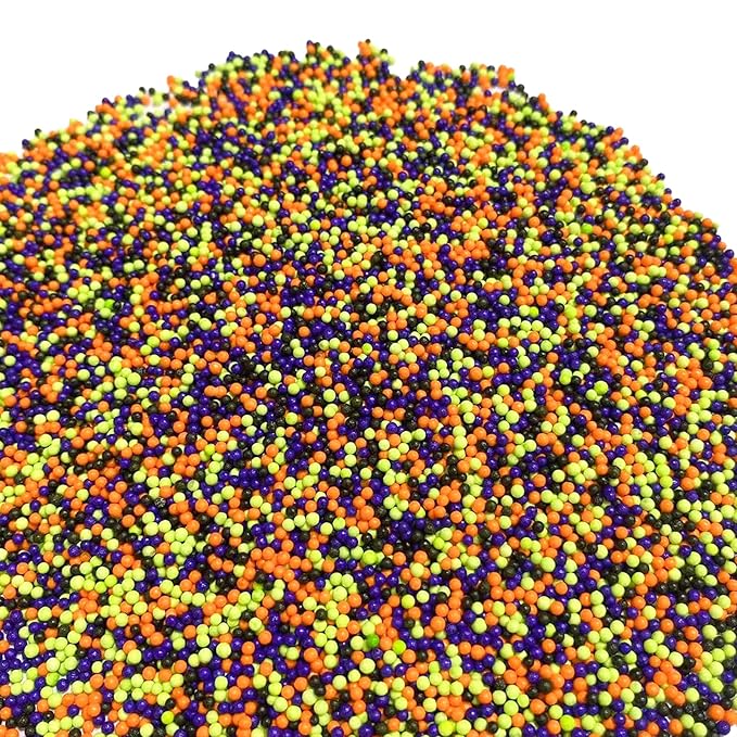 Sentovac Halloween Nonpareils Sprinkles Edible 2mm Mini Peals Sprinkle for Cake Decorating Sugar Candy Cookie Cupcake Topper Baking Decorations Thankgiving Halloween Supplies