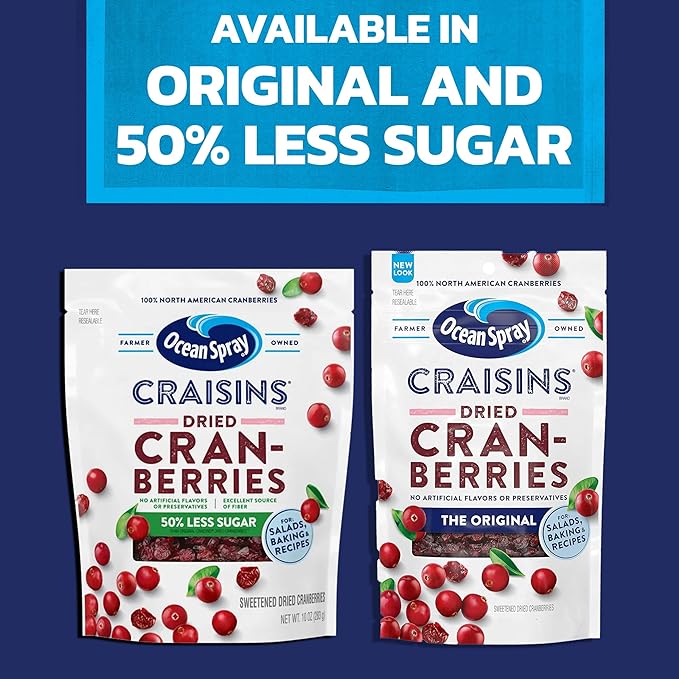 Ocean Spray Craisins Dried Cranberries, Original, 48 Ounce (Pack of 2)
