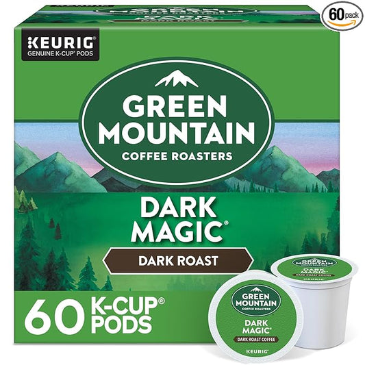 Green Mountain Coffee Roasters Dark Magic, Keurig Single Serve K-Cup Pods, Dark Roast Coffee, 60 Count, (6 Packs of 10)