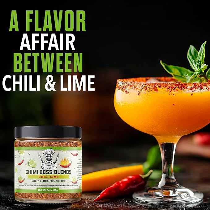 Chimi Boss Chili Lime Seasoning, 6oz ??Zesty & Spicy Dry Rub for Tacos, Chicken, Veggies, Fruit and Snacks ??All Natural Tangy Latin Inspired Spice Blend