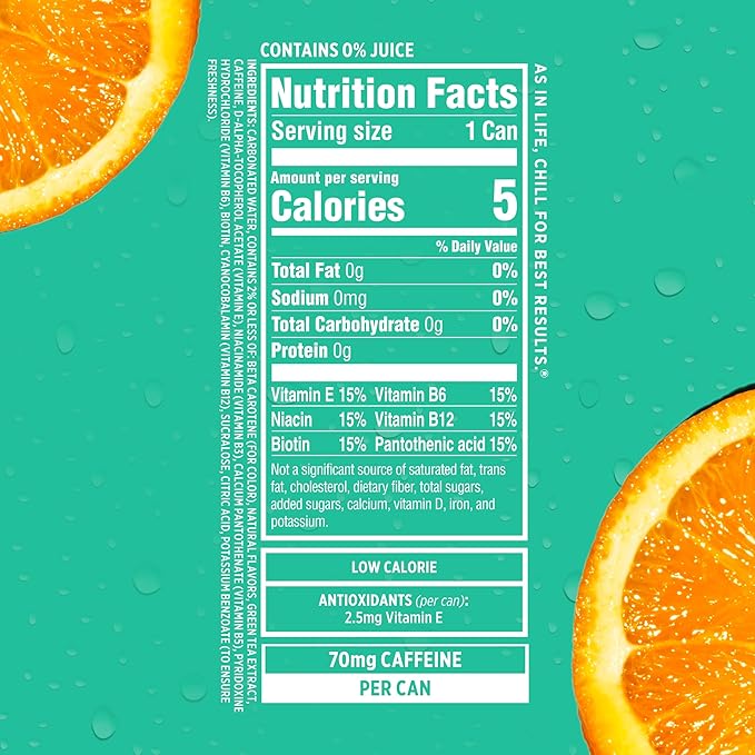 Sparkling Ice Caffeine Tropical Punch Sparkling Water with Caffeine, Zero Sugar, with Antioxidants and Vitamins,16 fl oz Cans (Pack Of 12)