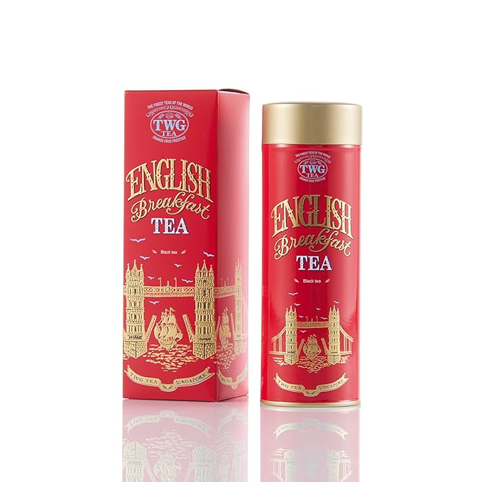 TWG Tea | English Breakfast Tea | Black Tea | Full-Bodied with Floral Undertones | Haute Couture Tin, 110g | Gift Set