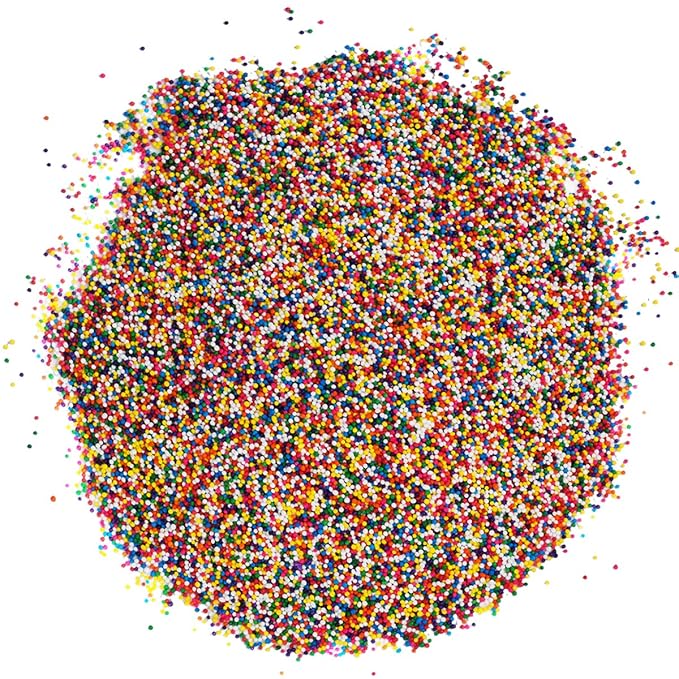 Rainbow Nonpareils Sprinkles - 2.7 Pounds - Big Bulk - Bulk Ice Cream Sprinkles - Rainbow Toppings for Cake Decorating, Cookies, Cupcakes