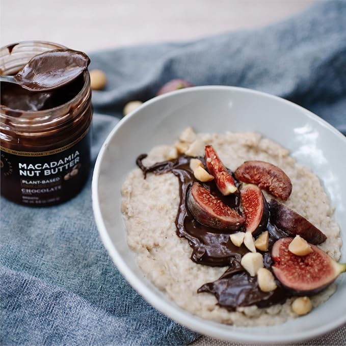 House of Macadamias Macadamia Nut Butter, Chocolate - 8.8oz - No Added Sugar, No Palm Oil, Plant-based, No Artificial Ingredients, Keto, Vegan, Creamy