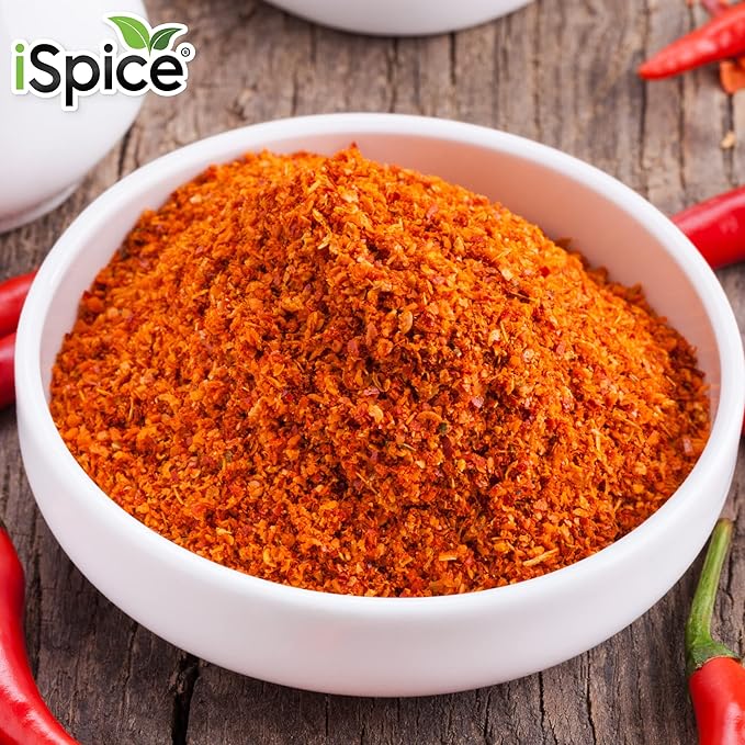 iSpice Ancho Chile Pepper Powder for Sauces, Stews, Meats Smoky Flavor made from pure dried chili pepper with no additives or agents Ancho Chili powder Spice is Gluten free and NON-GMO|5.3 Oz 150g