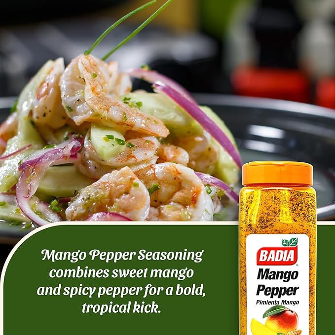 Badia Mango Pepper Seasoning, 24 oz - Sweet & Zesty Citrus Pepper Blend for Chicken, Seafood & Vegetables