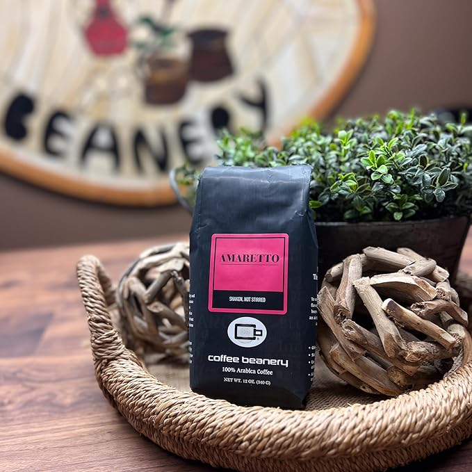 Amaretto Flavored Coffee, Specialty Arabica Coffee, Medium Roast, 12 ounce, Automatic Drip (Ground)