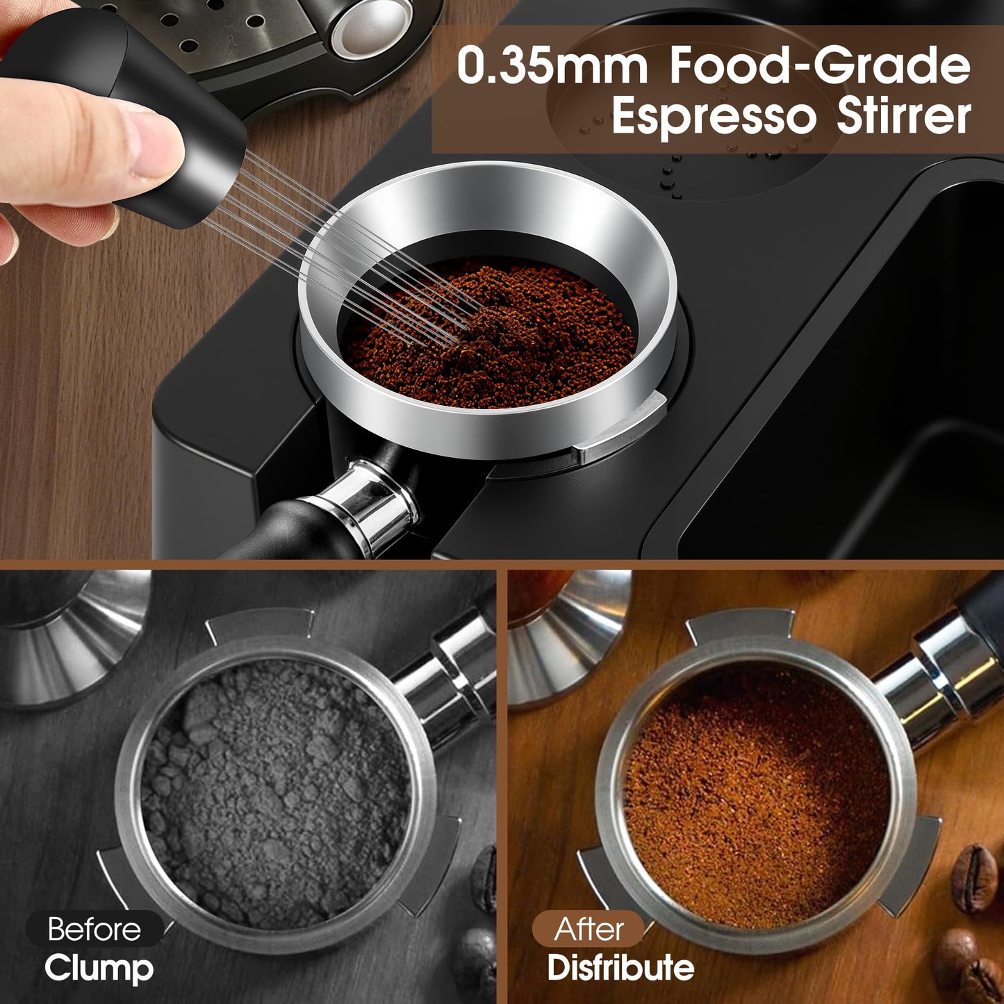 Reoszeank 54mm Espresso Accessories Kit, Tamping Station, Knock Box, Tamper