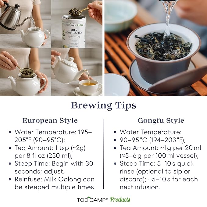 Milk Oolong Tea Loose Leaf ??Premium Chinese Oolong Tea 3oz | Double Milky Aroma & Smooth Taste | Bulk Loose Leaf Tea Tin | Afternoon & Asian Tea