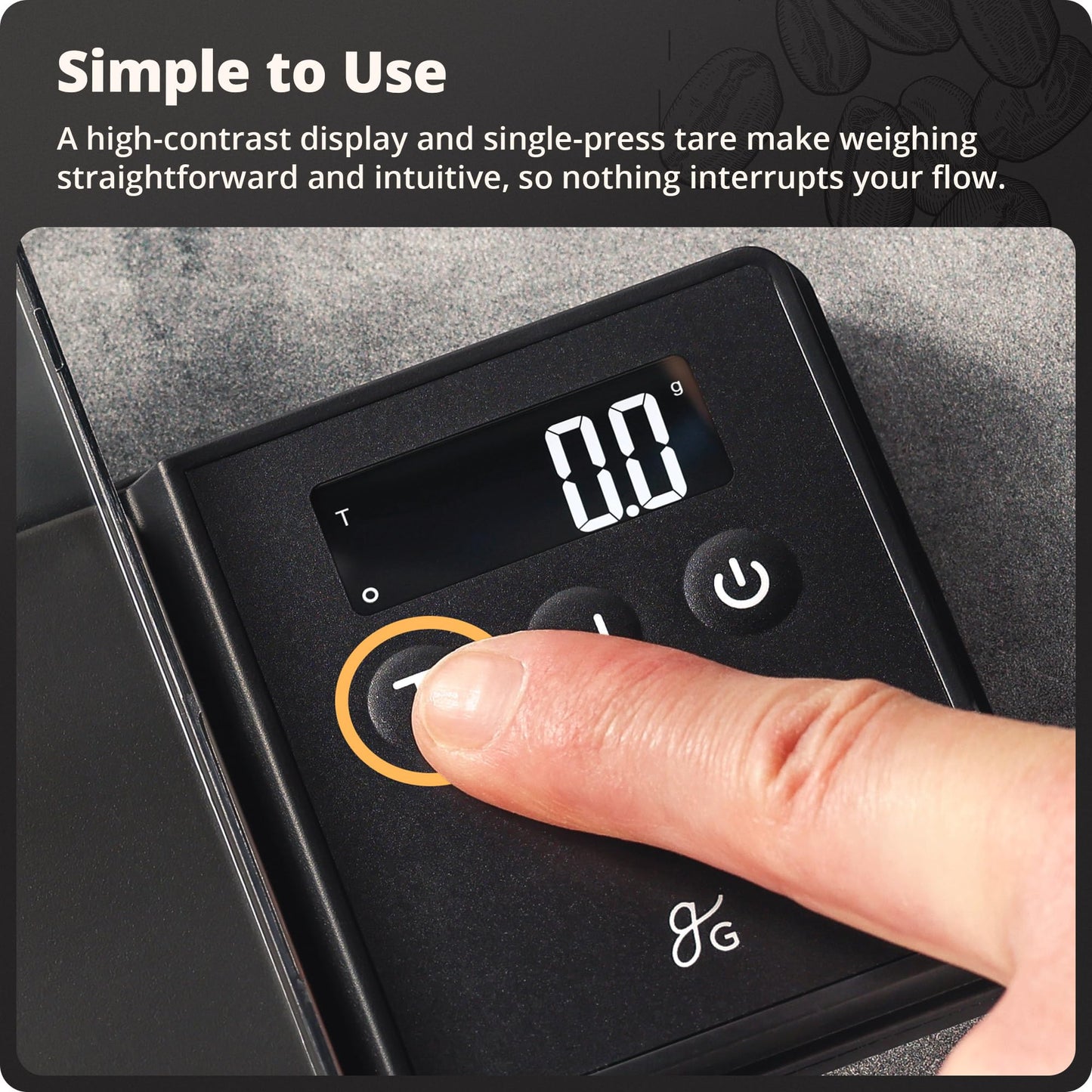 Greater Goods Digital Espresso Scale with 0.1g Precision, 750g Capacity