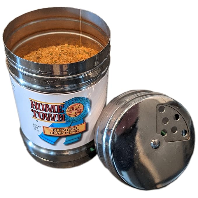 Hometown Number 1 Blended Seasoning for Beef, Poultry, Fish, Pork and Veggies – Gluten Free and No MSG – Whole Spices for Flavorful Steaks, Chicken and Seafood (5 oz)