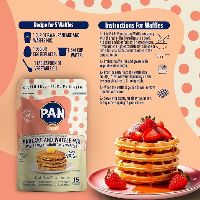 P.A.N Pancake and Waffle Mix ??Gluten Free 1 lb. (Pack of 1)