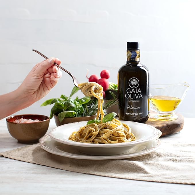 Gaia Oliva Cold Press Extra Virgin Olive Oil, Early Harvest Fruity Flavor Fresh Premium Olive Oil from Aegean Region, Aeite De Oliva Extra Virgen, Awardwinning - 500ml
