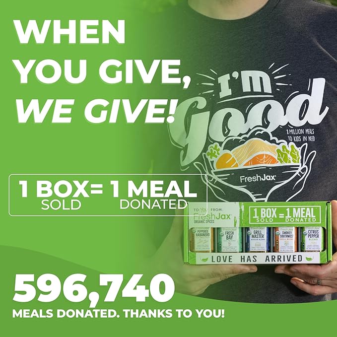 FreshJax Cookout Seasoning Gift Set ??5 Organic All-Purpose Spices for Grilling, BBQ & Cooking ??Gift-Ready Box for Men