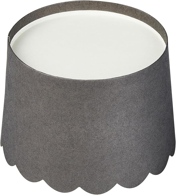 Panificio 10 Ounce Cupcake Wrappers, 200 Scalloped Baking Cups - Oven-Ready, Greaseproof, Gray Paper Cupcake Liners, Disposable, For Birthdays, Baby Showers, Or Weddings - Restaurantware