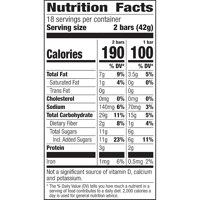 Nature Valley Crunchy Granola Bars, Oats 'n Honey, 36 Bars, 26.82 OZ (18 Pouches)