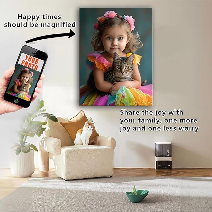 Hoopwarte Custom Photo Canvas Prints, Personalized Framed Wall Art-Home Decor Gift - Digital Printing Photo to Canvas (28L?쐘40W 70x100cm)- Ready to Hang