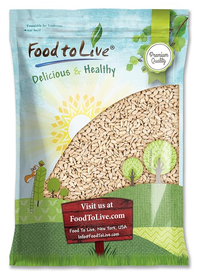 Food to Live Sunflower Seeds, 12 Pounds – Non-GMO Verified, Kernels, No Shell, Kosher, Raw, Vegan, Sirtfood, Bulk