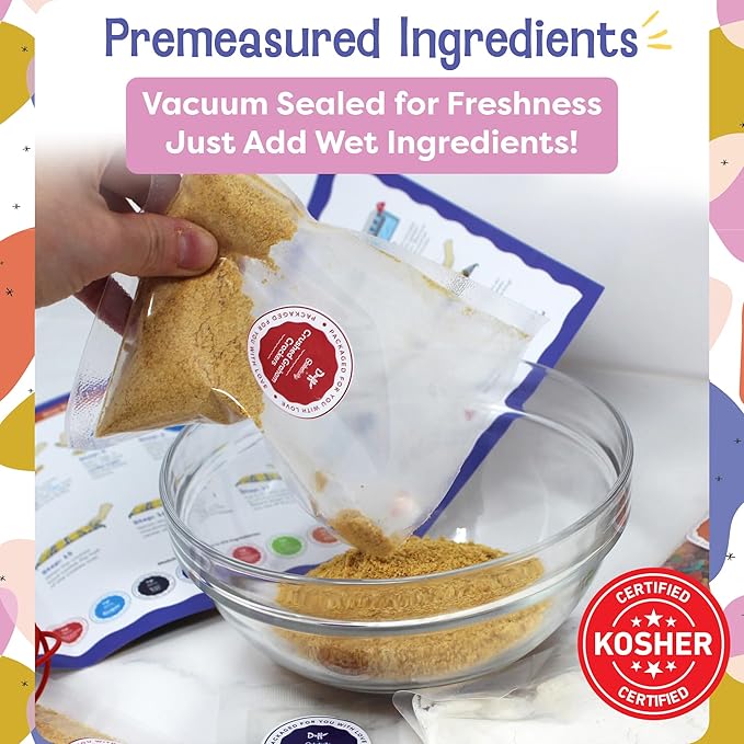 Baketivity x Duff Goldman S?셫ores Sandwich Cookies Kit Kids Baking Set Cooking Kits for Kids with Premeasured Ingredients, Decorating Supplies, STEM Activities - Baking Sets for Girls, Boys Ages 6-12