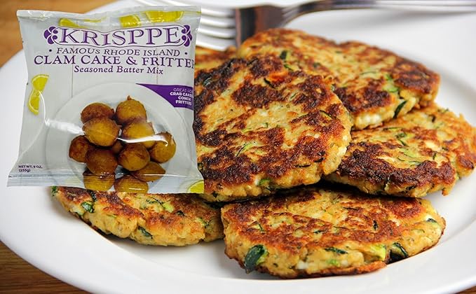 Krisppe Famous Rhode Island Style Clam Cake and Fritter Seasoned Batter Mix (3 Pack)