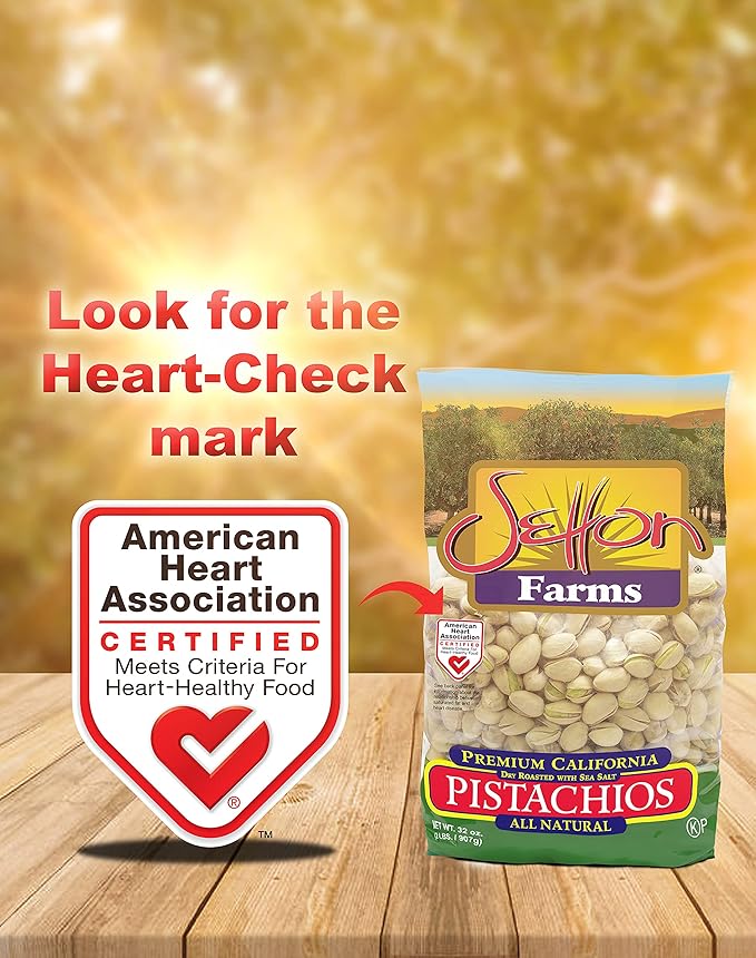 Setton Farms Roasted and Salted Premium California Pistachios 2lb Bag Certified NonGMO Gluten Free Vegan & Kosher, Dry Roasted With Sea Salt, 32 Oz