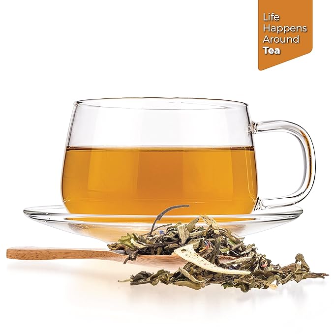 Tealyra - White Coconut Cream - Premium White Tea with Coconut Chips Blend - Loose Leaf Tea - High in Antioxidants - Caffeine Level Low - All Natural Ingredients - 200g (7-ounce)