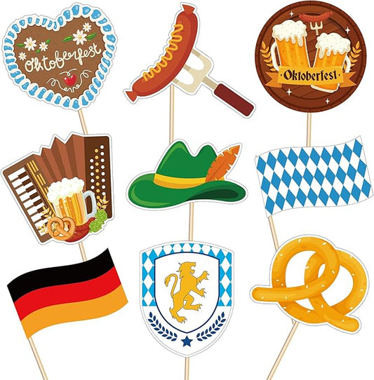 Oktoberfest Cupcake Toppers ??Beer Day Bavarian Festival Cake Picks Party Supplies Decorations Favors 144PCS