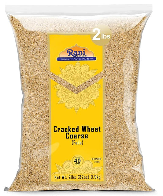Rani Cracked Wheat Coarse (Fada/Bulgur Wheat#3) 32oz (2lbs) 908g ~ All Natural | Vegan | Gluten Friendly | NON-GMO | Kosher | Indian Origin