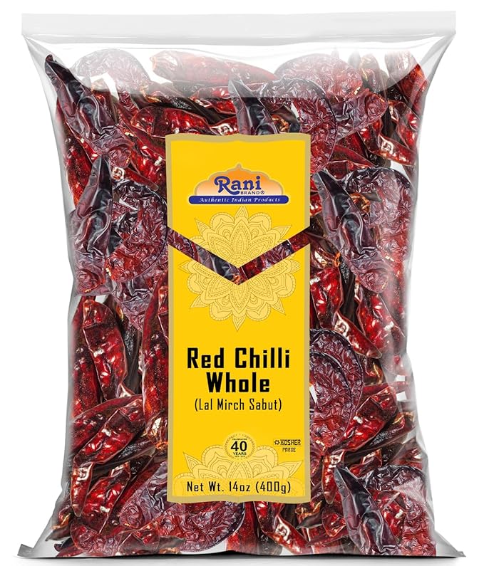 Rani Chilli Whole (Lal Mirch Sabut) 14oz (400g) ~ All Natural | Vegan | No Colors | Gluten Friendly | NON-GMO | Kosher
