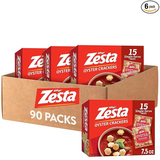 Zesta Oyster Crackers, Single Servings, Original (6 Boxes, 90 Packs)
