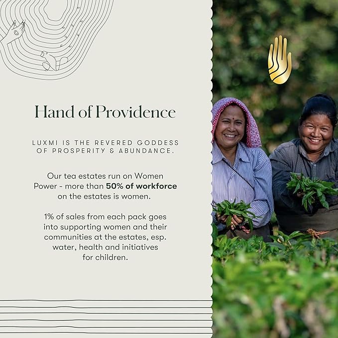 Luxmi Estates Saffron Chai | 100 gm | Signature India collection | Assam CTC Tea | Black tea collection | Saffron chai Organic Strong tea | Antioxidants | Assam Valley tea | Kashmiri Saffron, Cinnamon, Natural Cardamom Extract