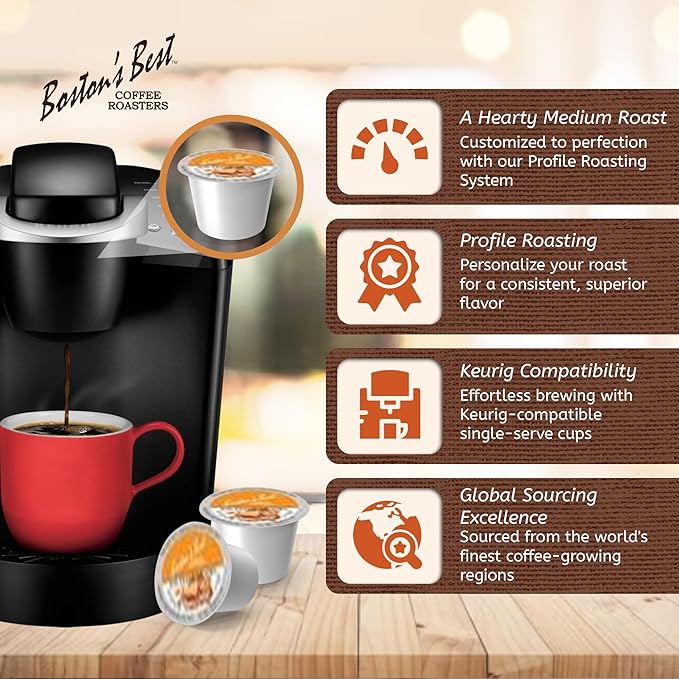 Boston’s Best - Salted Caramel Flavored Delicious Gourmet Coffee Compatible with Keurig Coffee Maker, 24 Count (Pack of 4)