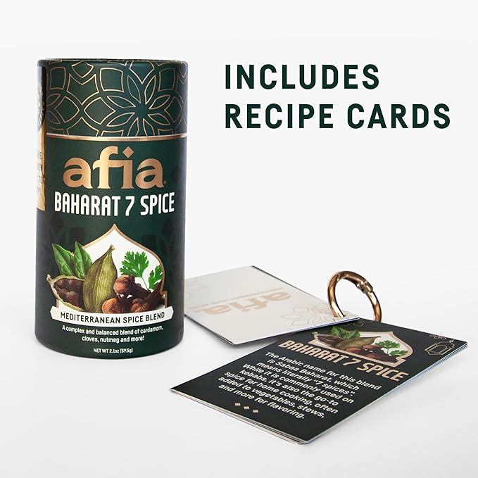 Afia Mediterranean Spice Blends Gift Set | Za?™atar, Baharat & Shawarma Spice | Mediterranean for Steak, Chicken and Vegetable Seasoning, BBQ Rub (Pack of 3)