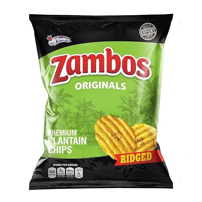 Zambos Plantain Chips Original, Ridged (Pack of 1)