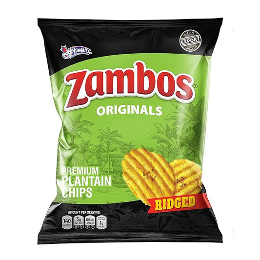 Zambos Plantain Chips Original, Ridged (Pack of 1)