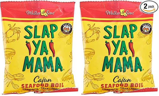 Slap Ya Mama Cajun Seafood Boil - 1lb Bag of Spicy Cajun Seasoning for Shrimp, Crab, Crawfish, Potatoes, Corn - Authentic Louisiana Flavor - NO MSG, Kosher, Gluten Free (Pack of 2)