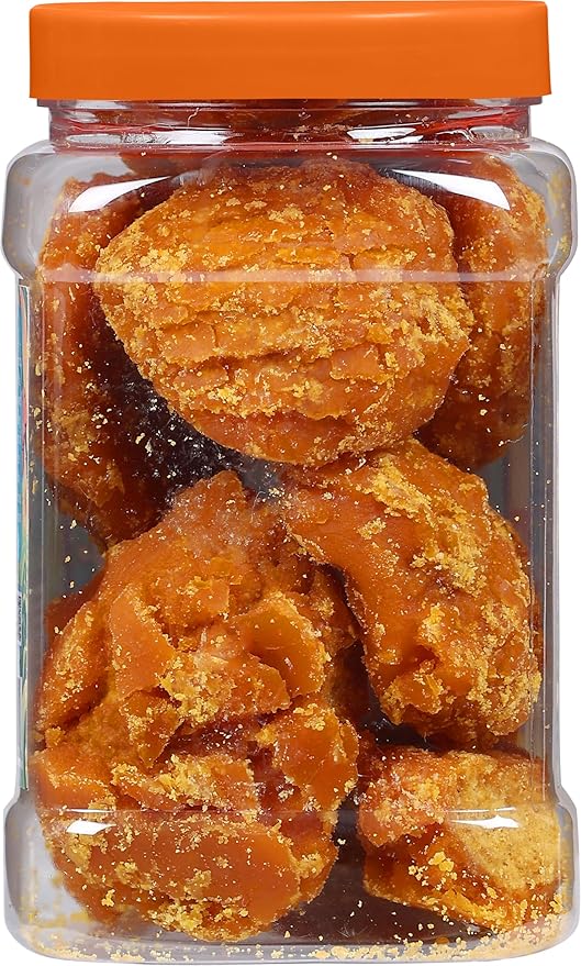Rani Masala Gur (Jaggery) Indian Unrefined Raw Cane Sugar 17.5oz (1.1lbs) 500g PET Jar ~ Gluten Friendly | Vegan | NON-GMO | Kosher | No Salt or fillers | Indian Product