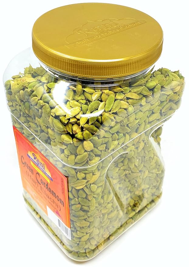 Rani Green Cardamom Pods Spice (Hari Elachi) 48oz (3lbs) 1.36kg PET Jar ~ All Natural | Vegan | Gluten Friendly | NON-GMO | Product of India