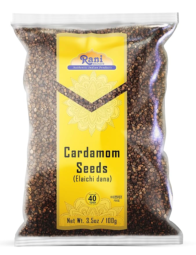 Rani Cardamom (Elachi) Decorticated Seeds Indian Spice 3.5oz (100g) ~ All Natural | Vegan | Gluten Friendly | NON-GMO | Kosher | Indian Origin