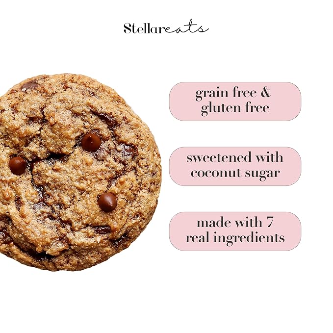 Stellar Eats Grain-Free Chocolate Chip Cookie Mix | Almond Flour-Based | Gluten-Free, Dairy-Free, Paleo-Friendly | Soft, Chewy & Fudgy | Sweetened with Unrefined Coconut Sugar | Makes 14??6 Cookies