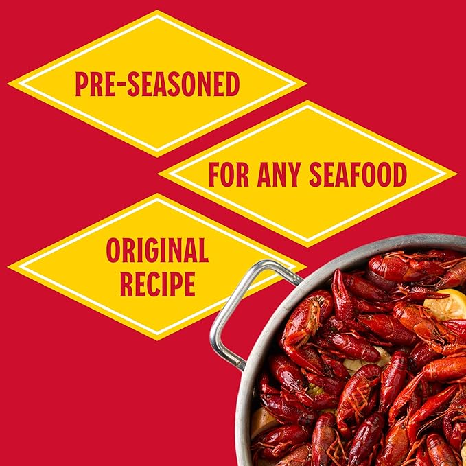 Louisiana Fish Fry Products Crawfish, Shrimp & Crab Boil Seasoning - Spicy & Delicious Seafood Powder Complete Seasoning - Low Salt Cajun Seasoning 16 oz (Pack of 4)