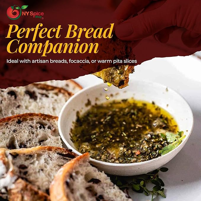 NY Spice Shop Olive Oil Dipping Spices - 1 Pound Bread Dip Seasoning Mix - Spice Blend of Natural Herbs and Mediterranean Style Spices